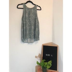 Floral High-Neck Blouse